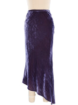 Emanuel Ungaro Velvet Asymmetrical Hem Skirt Bottom arcadeshops.com