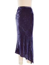 Emanuel Ungaro Velvet Asymmetrical Hem Skirt Bottom arcadeshops.com