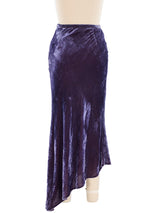 Emanuel Ungaro Velvet Asymmetrical Hem Skirt Bottom arcadeshops.com