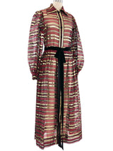 Rizkallah Metallic Striped Maxi Dress Dress arcadeshops.com