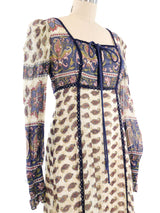 Gunne Sax Paisley Printed Peasant Dress Dress arcadeshops.com