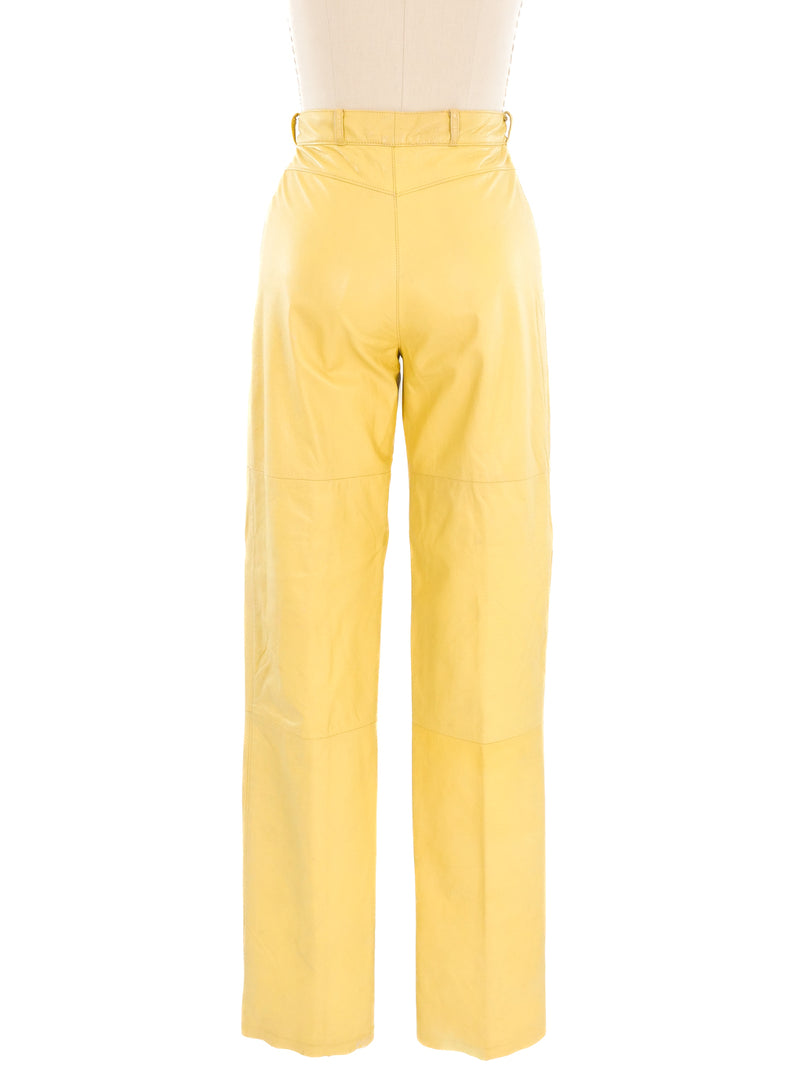 Buttercream Leather Pants Bottom arcadeshops.com