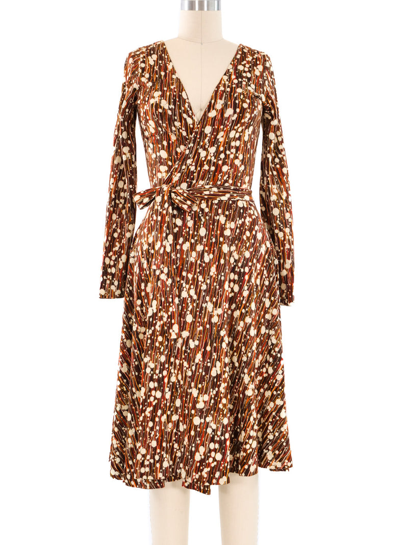 Diane von Furstenberg Abstract Printed Wrap Dress Dress arcadeshops.com