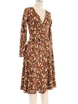 Diane von Furstenberg Abstract Printed Wrap Dress Dress arcadeshops.com