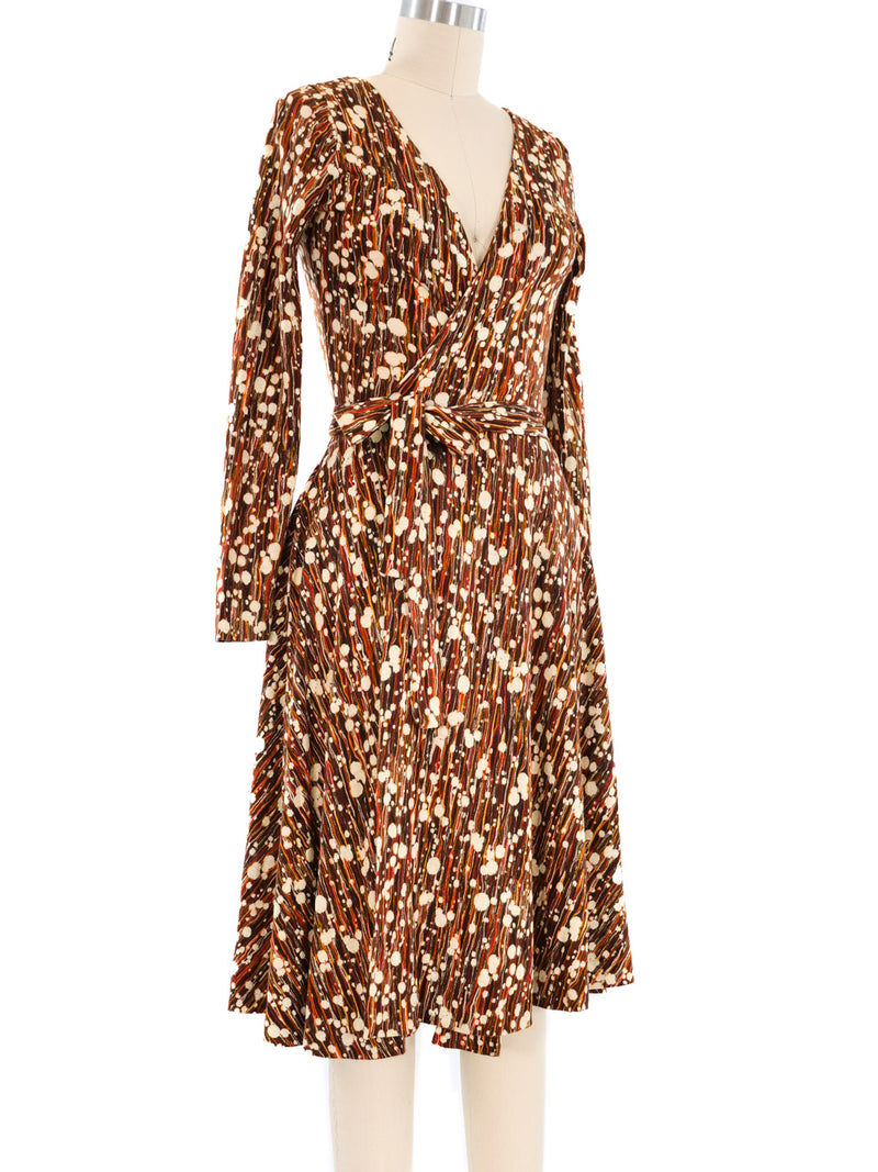 Diane von Furstenberg Abstract Printed Wrap Dress Dress arcadeshops.com