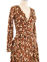 Diane von Furstenberg Abstract Printed Wrap Dress Dress arcadeshops.com