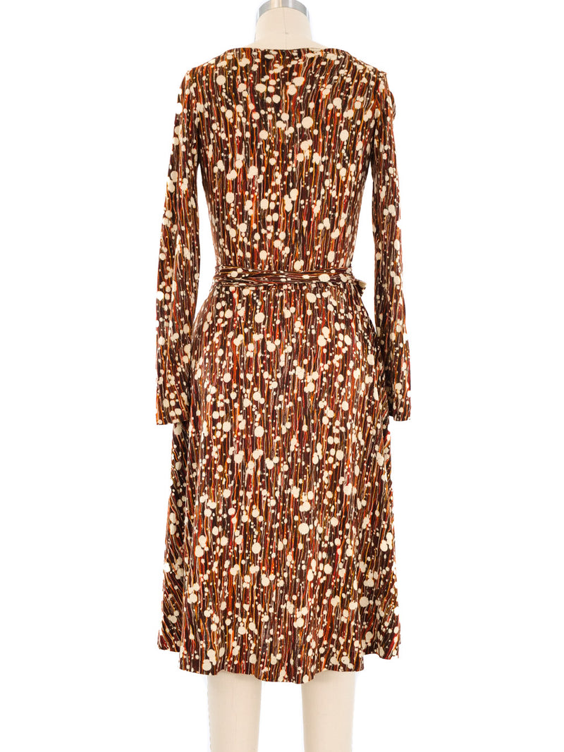Diane von Furstenberg Abstract Printed Wrap Dress Dress arcadeshops.com