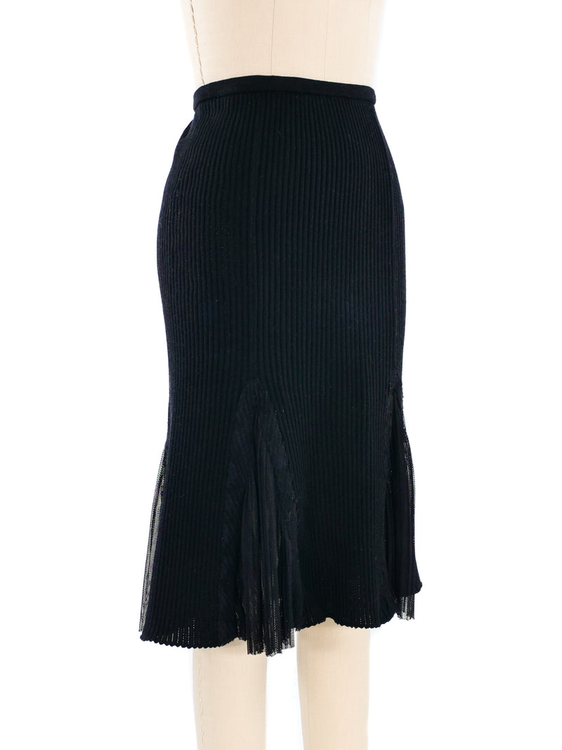 Jean Paul Gaultier Knit and Mesh Skirt Bottom arcadeshops.com