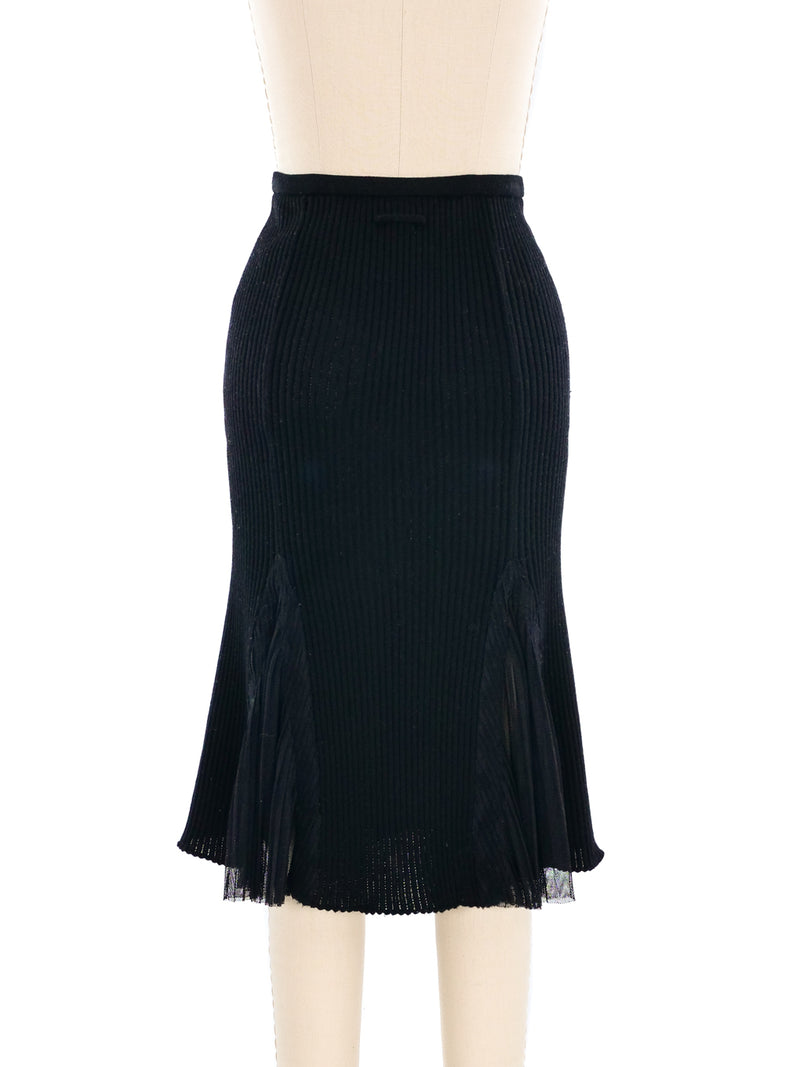 Jean Paul Gaultier Knit and Mesh Skirt Bottom arcadeshops.com
