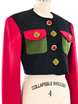 Gemma Kahng Colorblock Cropped Jacket Jacket arcadeshops.com
