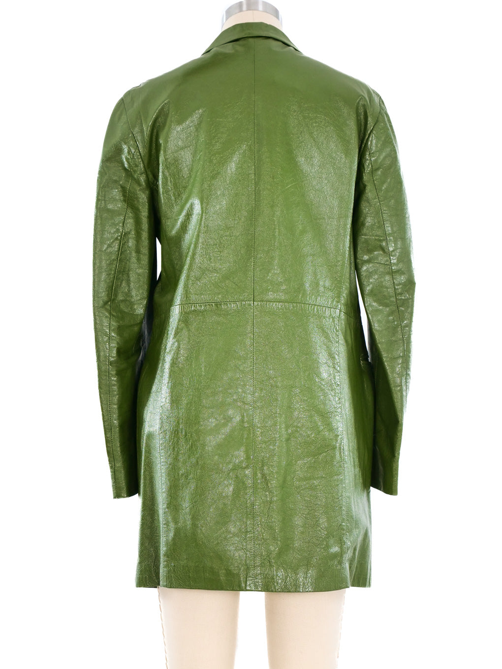 Jil Sander Moss Green Leather Jacket