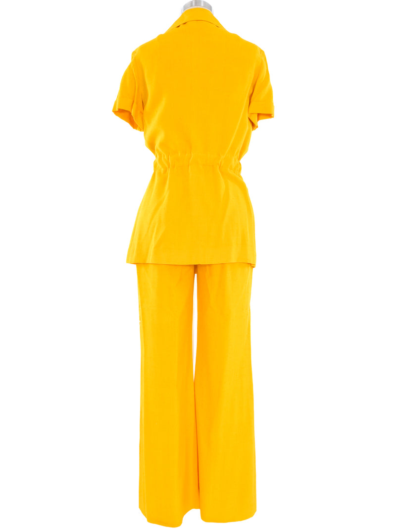 Sunflower Yellow Belted Pant Suit Suit arcadeshops.com