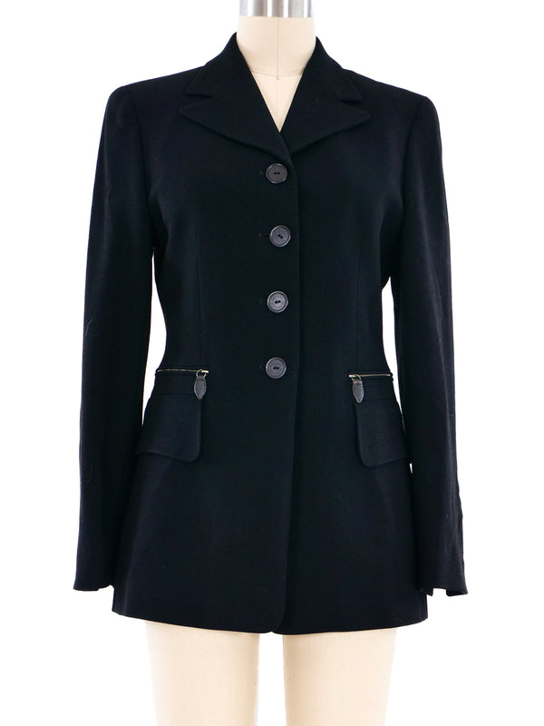 Escada Zipper Pocket Blazer Top arcadeshops.com