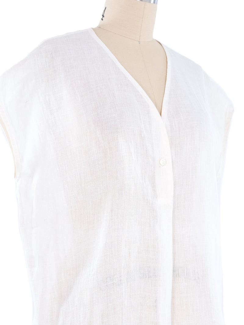 Loewe White Linen Top Top arcadeshops.com