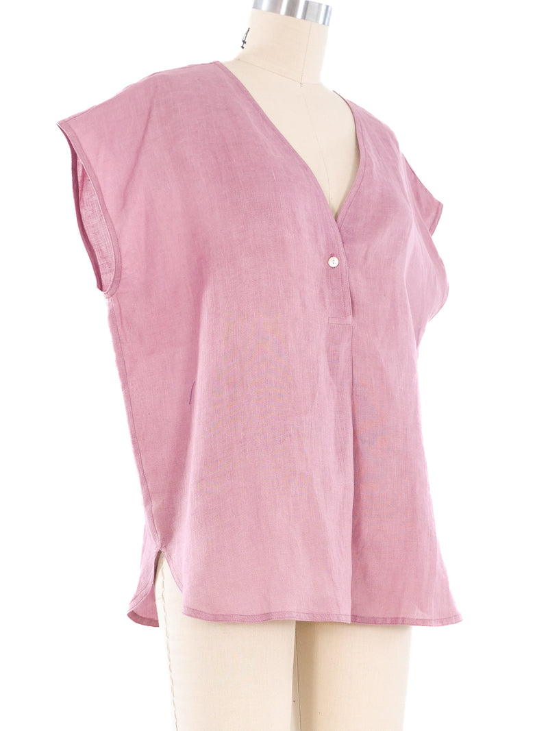 Loewe Mauve Linen Top Top arcadeshops.com