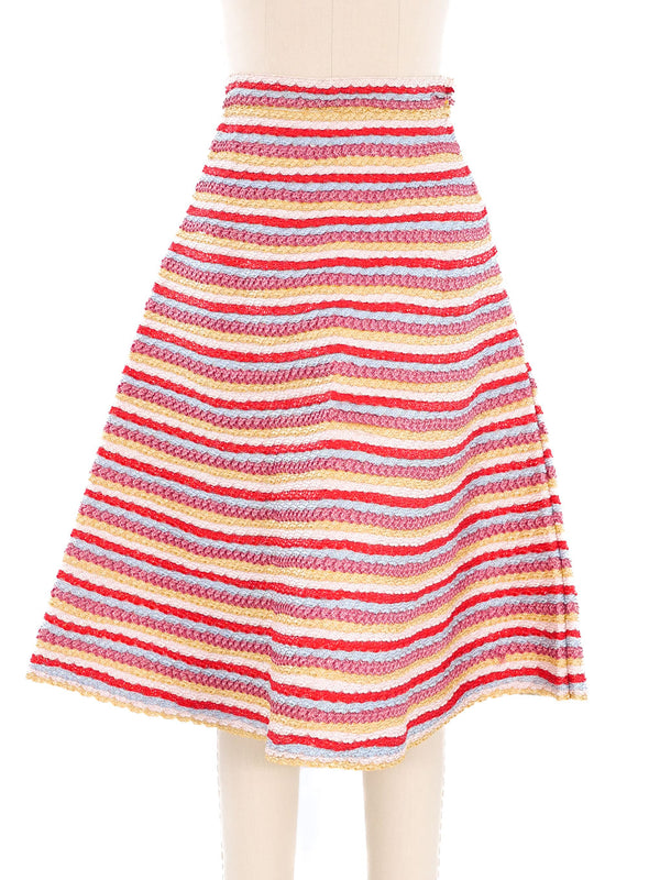 Striped Raffia Skirt Bottom arcadeshops.com