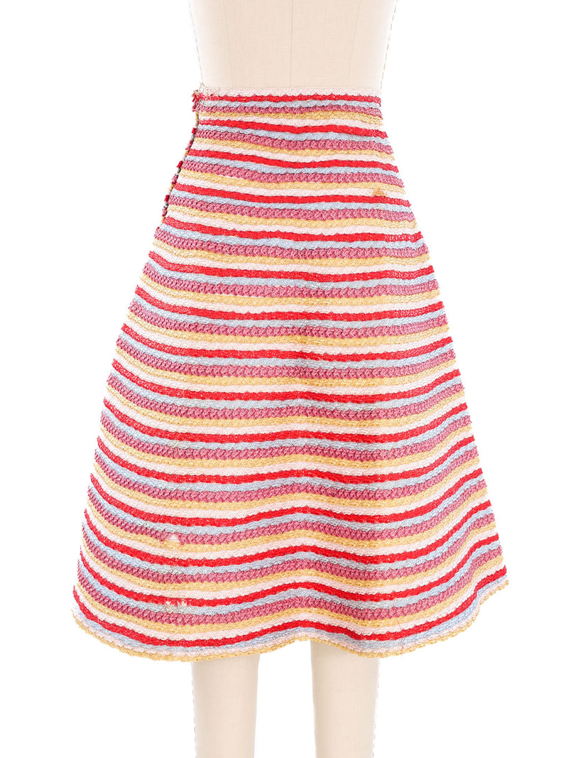 Striped Raffia Skirt Bottom arcadeshops.com