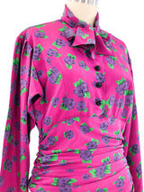 Ungaro Floral Cummerbund Style Top Top arcadeshops.com