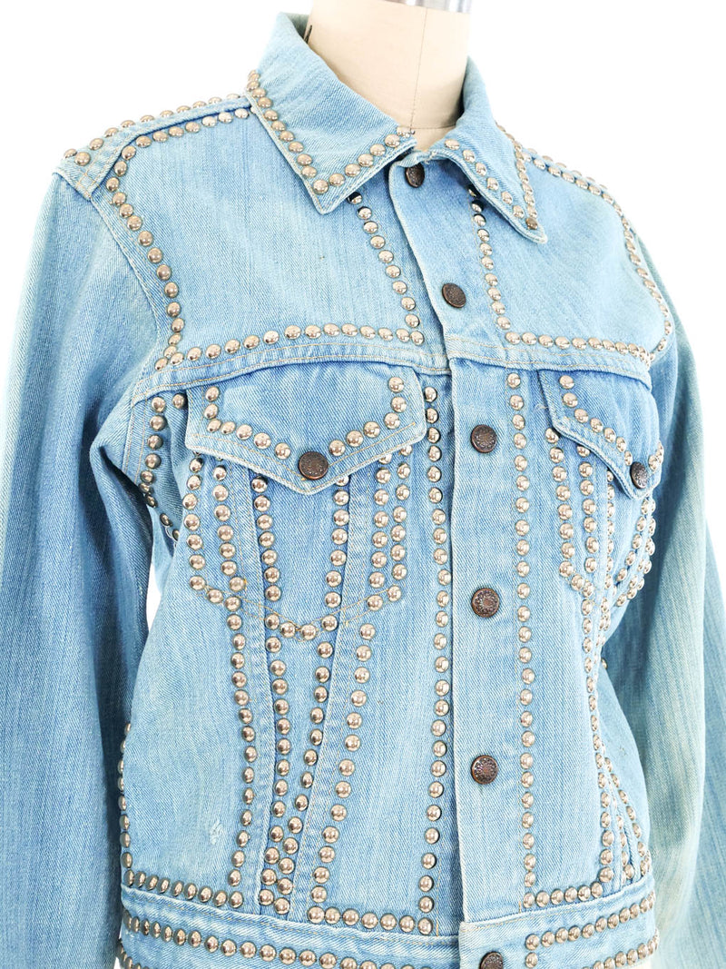 Studded Denim Jacket Jacket arcadeshops.com