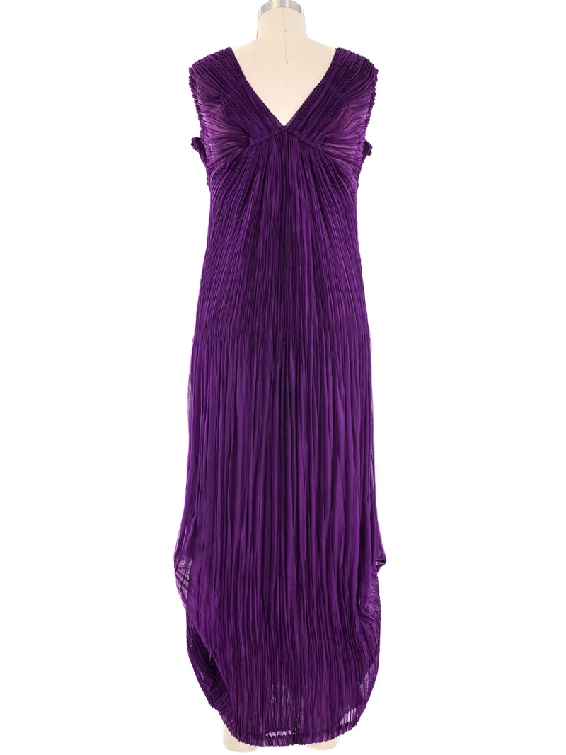 Issey Miyake Violet Plisse Pleated Tank Maxi Dress arcadeshops.com