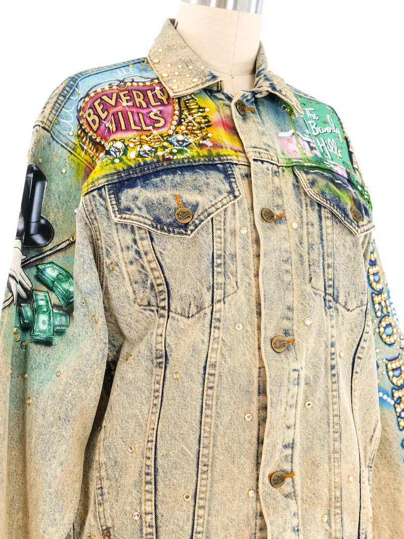 Tony Alamo Beverly Hills Painted Denim Jacket Jacket arcadeshops.com