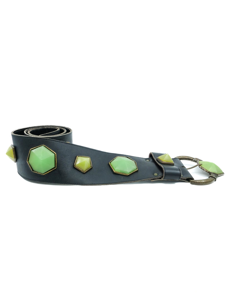 Michael Morrison Jade Resin Studded Belt Accessory arcadeshops.com