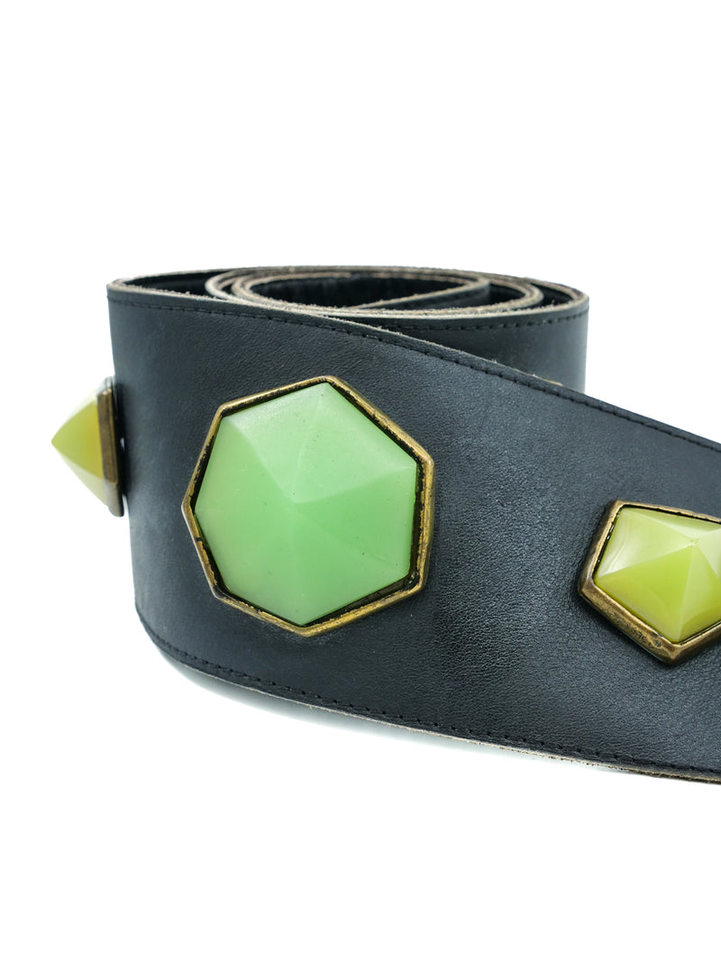 Michael Morrison Jade Resin Studded Belt Accessory arcadeshops.com