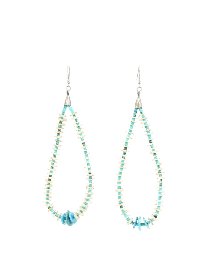 Turquoise Shell Teardrop Earrings Jewelry arcadeshops.com