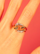 14k and Diamond Cuban Link Ring Fine Jewelry arcadeshops.com