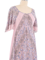 Scarf Print Cotton Caftan Dress Dress arcadeshops.com