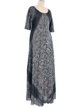 Scarf Print Cotton Caftan Dress Dress arcadeshops.com