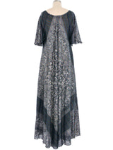 Scarf Print Cotton Caftan Dress Dress arcadeshops.com