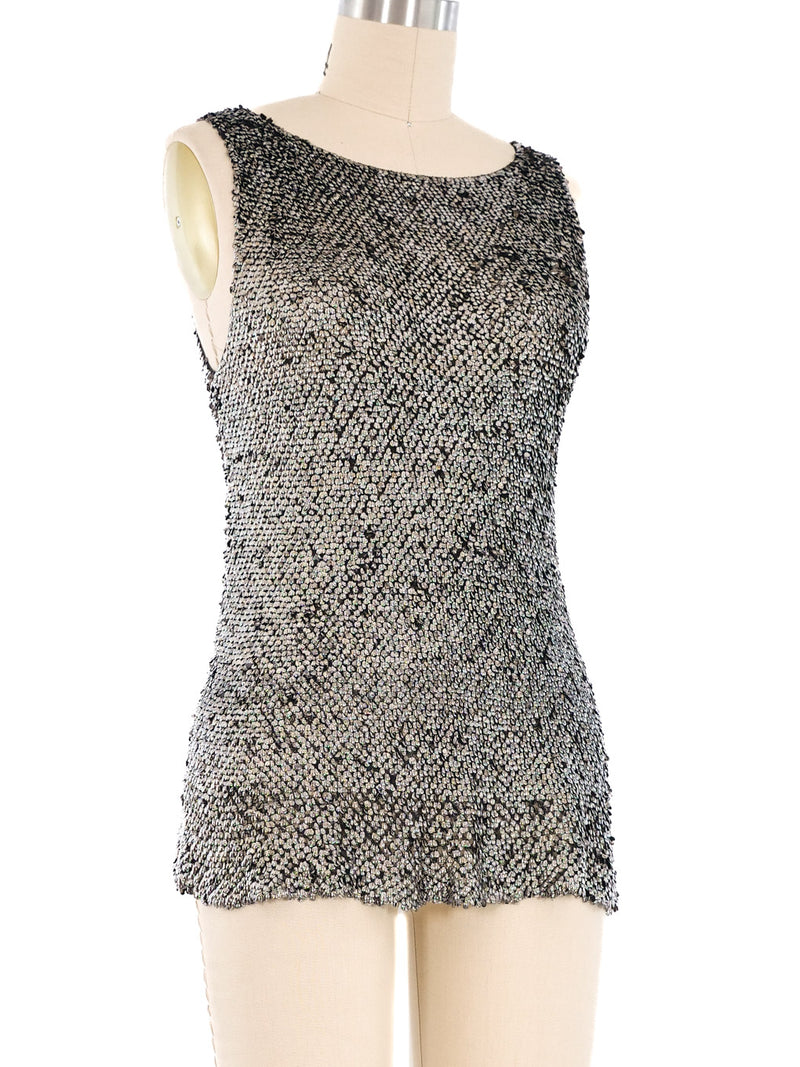 Donna Karan Metal Beaded Tank Top Top arcadeshops.com