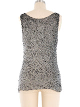 Donna Karan Metal Beaded Tank Top Top arcadeshops.com