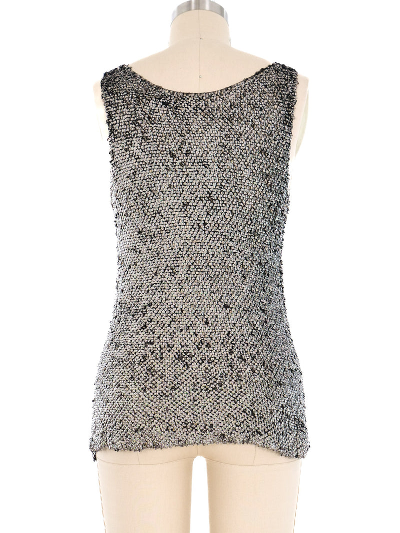 Donna Karan Metal Beaded Tank Top Top arcadeshops.com