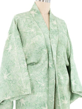 Green Maple Leaf Shibori Kimono Jacket arcadeshops.com