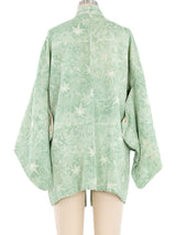 Green Maple Leaf Shibori Kimono Jacket arcadeshops.com