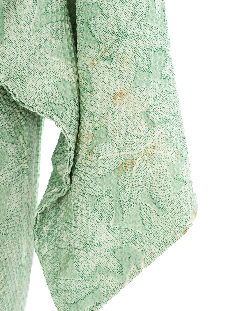 Green Maple Leaf Shibori Kimono Jacket arcadeshops.com