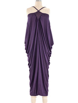 Purple Ruched Jersey Dress Ensemble Dress arcadeshops.com