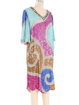 Judith Ann Sequined Silk Dress Dress arcadeshops.com