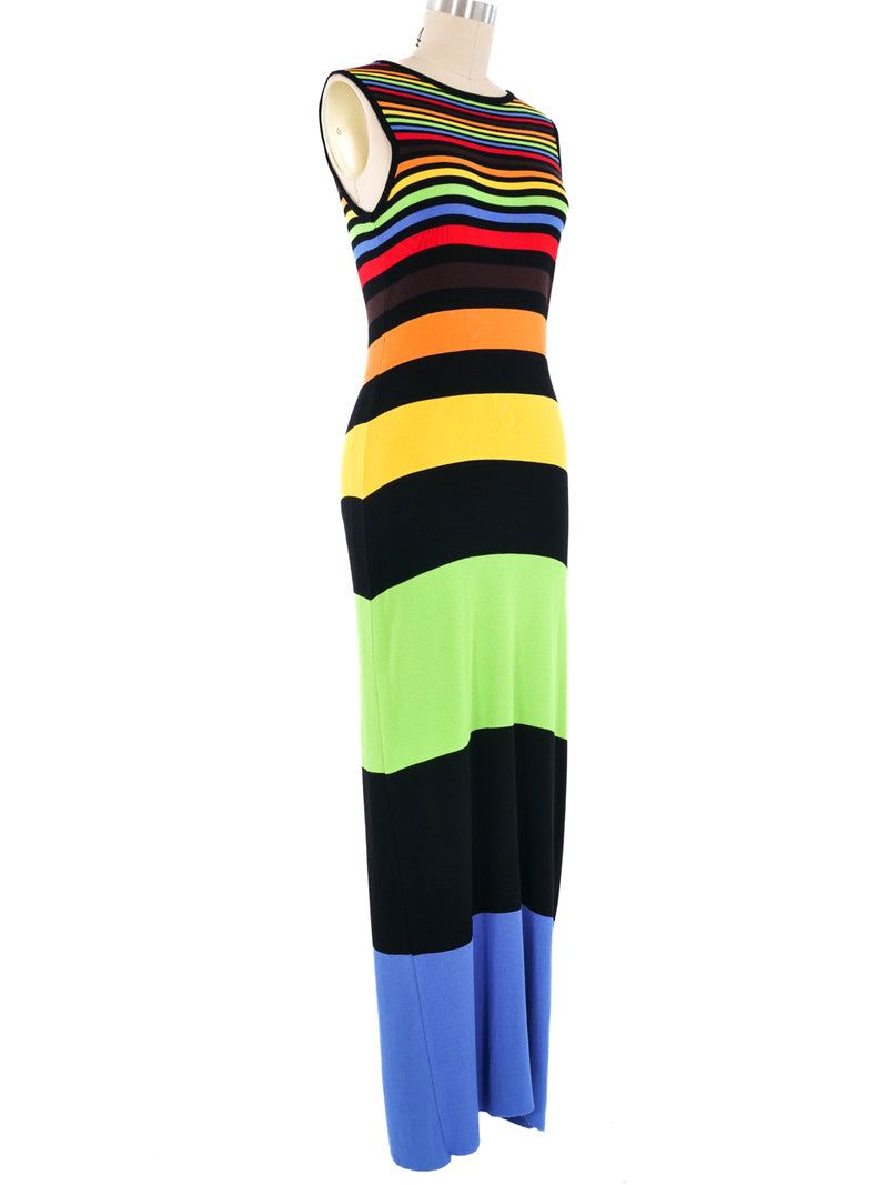 Moschino Rainbow Striped Tank Dress Dress arcadeshops.com