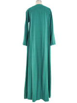 Teal Embroidered Caftan Dress arcadeshops.com