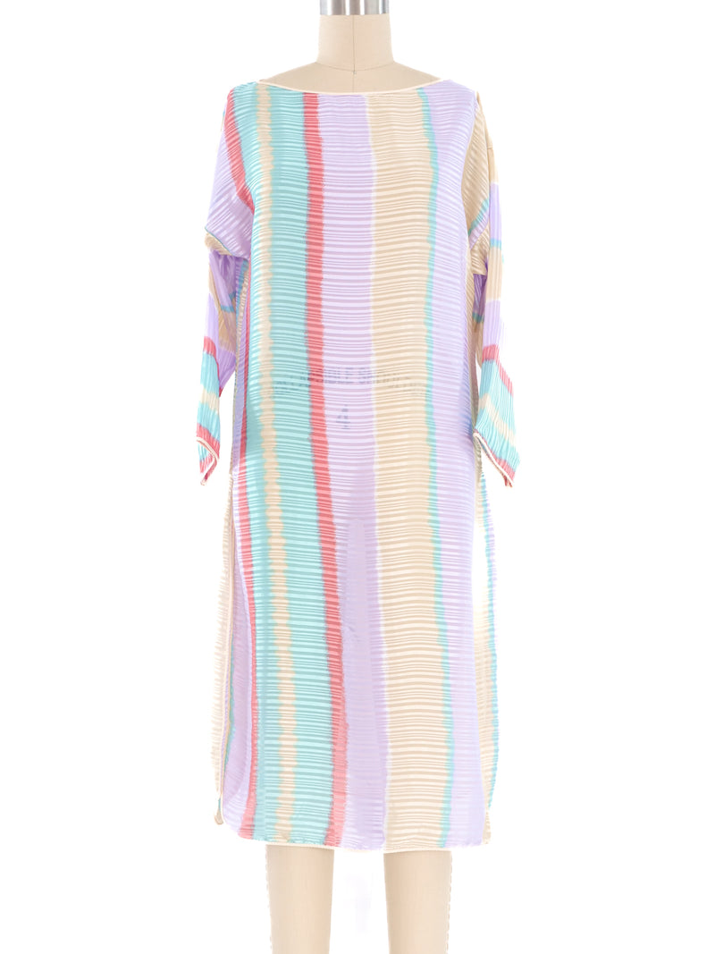 Mary McFadden Pastel Chiffon Caftan Dress arcadeshops.com