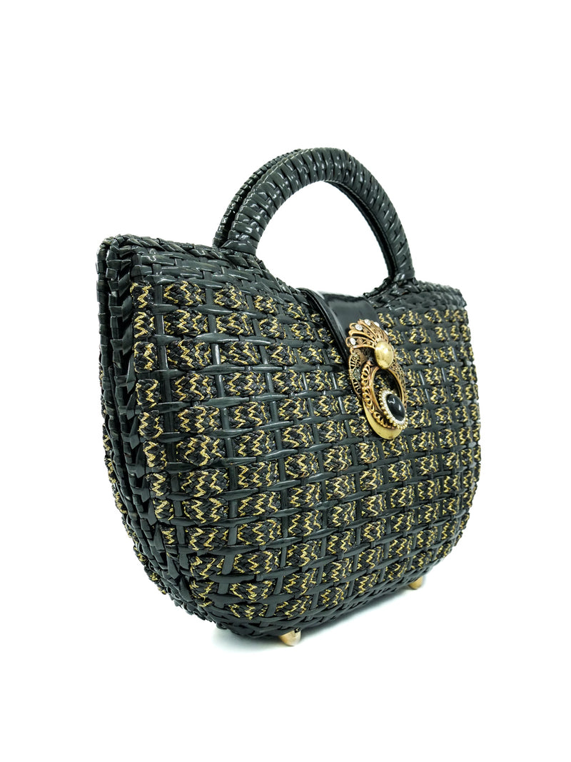 Italian Wicker Top Handle Bag Accessory arcadeshops.com