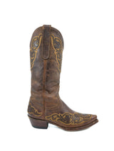 Embroidered Brown Leather Western Boots, 6.5 Accessory arcadeshops.com