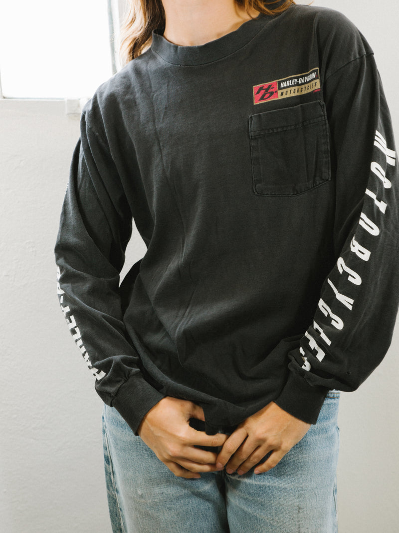 Harley Davidson Longsleeve Pocket Tee T-shirt arcadeshops.com