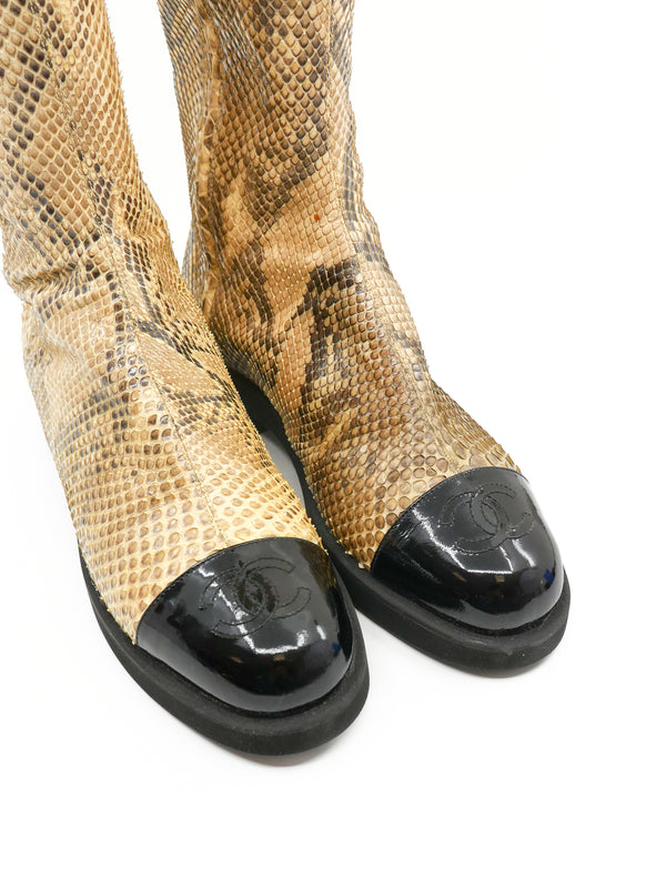 Chanel Python Boots, 7 Accessory arcadeshops.com