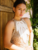 Sequin Embellished Sleeveless Crochet Dress Dress arcadeshops.com