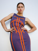 Thierry Mugler Graphic Knit Dress Dress arcadeshops.com