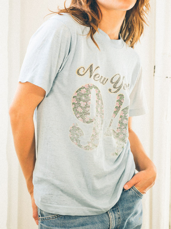 New York 94 Floral Graphic Tee T-shirt arcadeshops.com